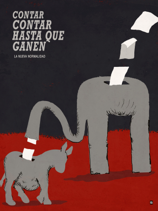 Gorki Aguila, Contar contar hasta que ganen, 2020, digital print limited edition, 1:10