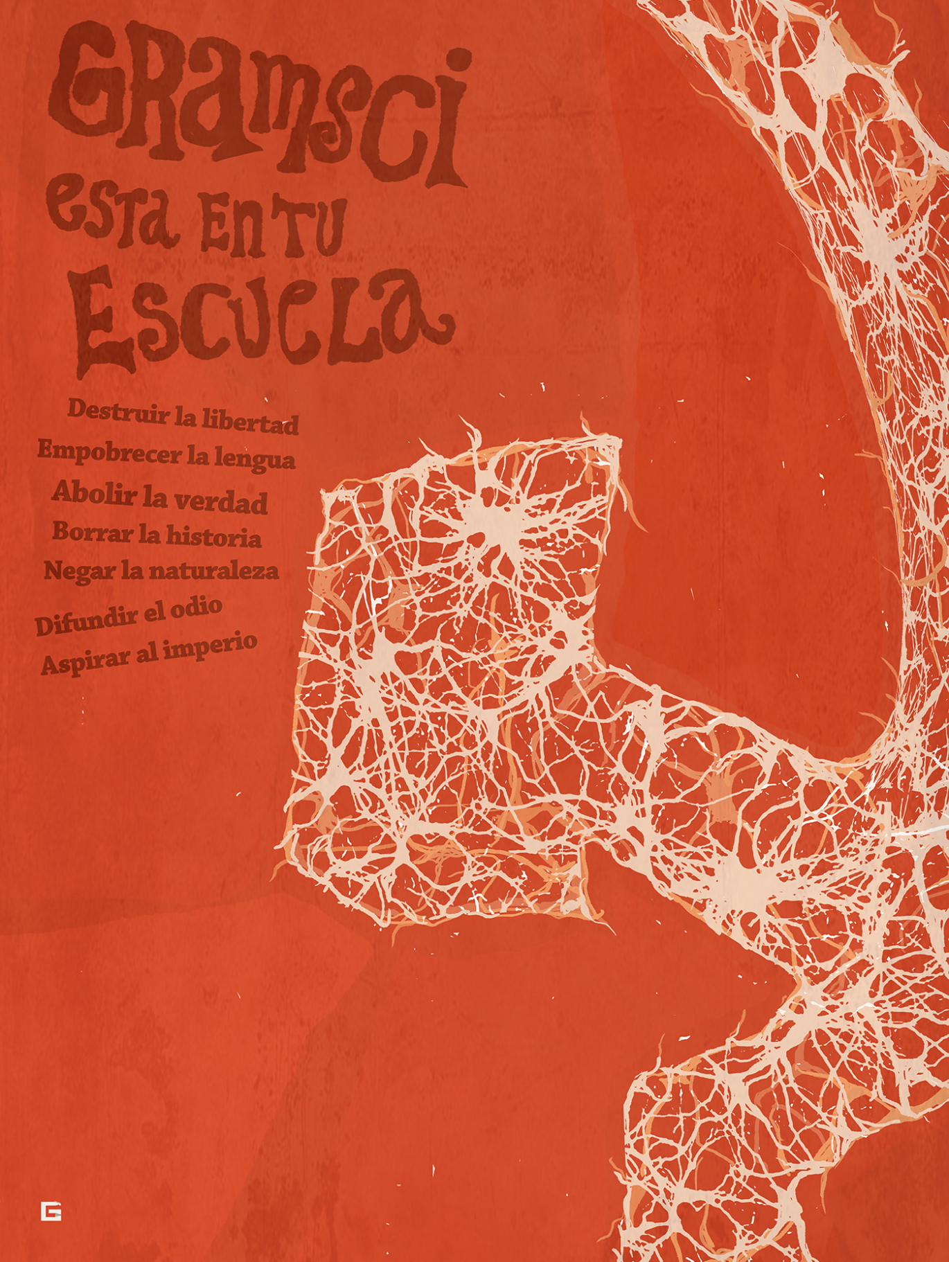 Gorki Aguila, Gramsci esta es tu escuela, 2020, digital print limited edition, 1:10